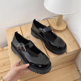 Schwarze Mary Jane Ouji Prince Lolita Schuhe in Übergröße